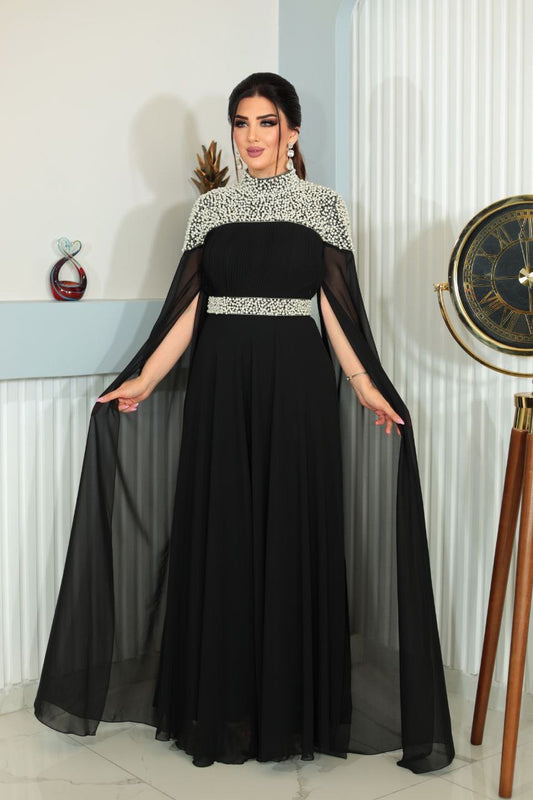 Black Veiled Dress