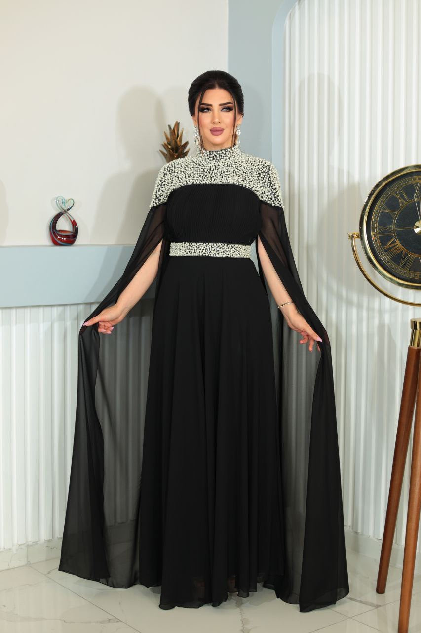 Black Veiled Dress